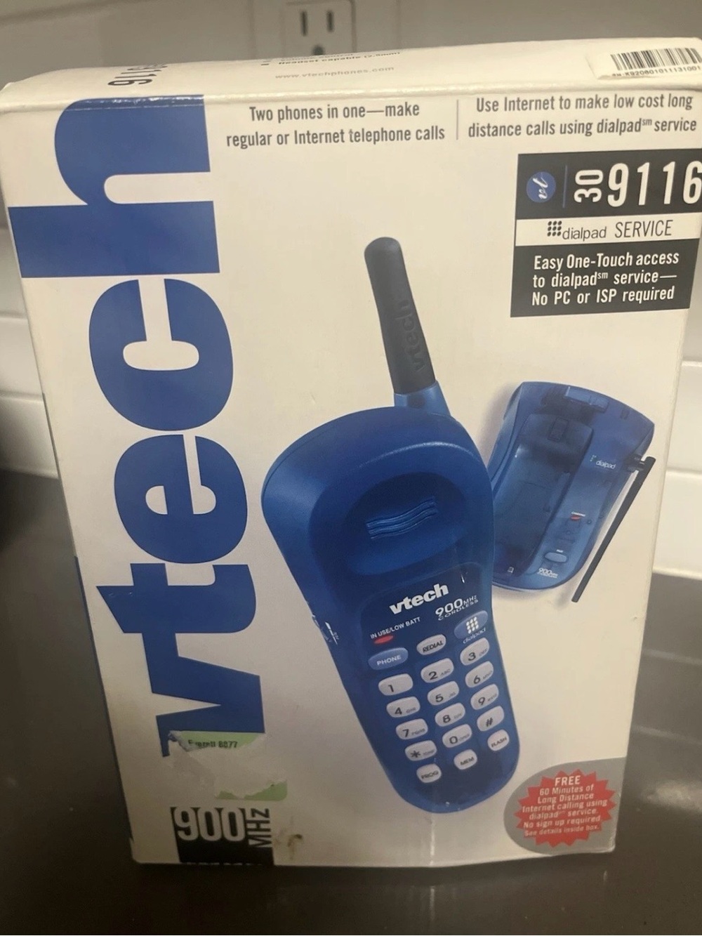 Vtech 900MHz Cordless Phone Handset in Blue Vintage Y2K